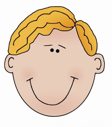 Friendly Cartoon Boy Face - Free Clip Art for Kids’ Content