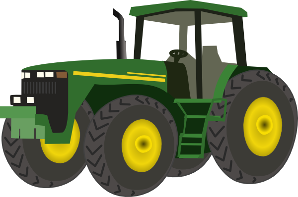 Green Tractor clip art - vector clip art online, royalty free 