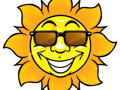 Happy Sun with Sunglasses - Fun Summer Illustration
