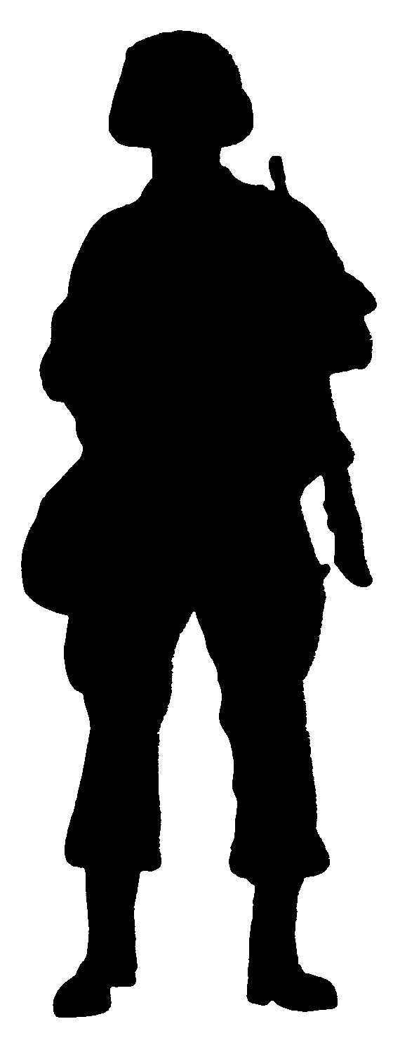 1-1a soldier with M16, in silhouette