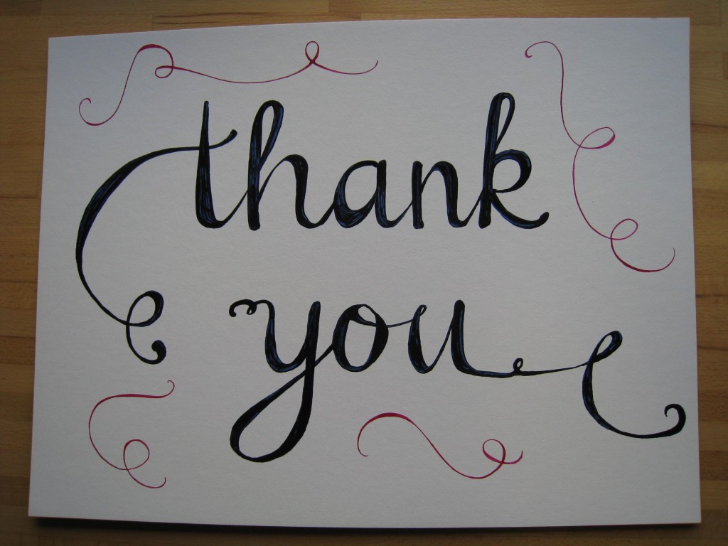 Free How To Write Thank You In Calligraphy, Download Free How To