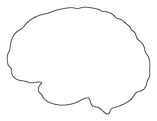 Brain pattern. Use the printable outline for crafts, creating 