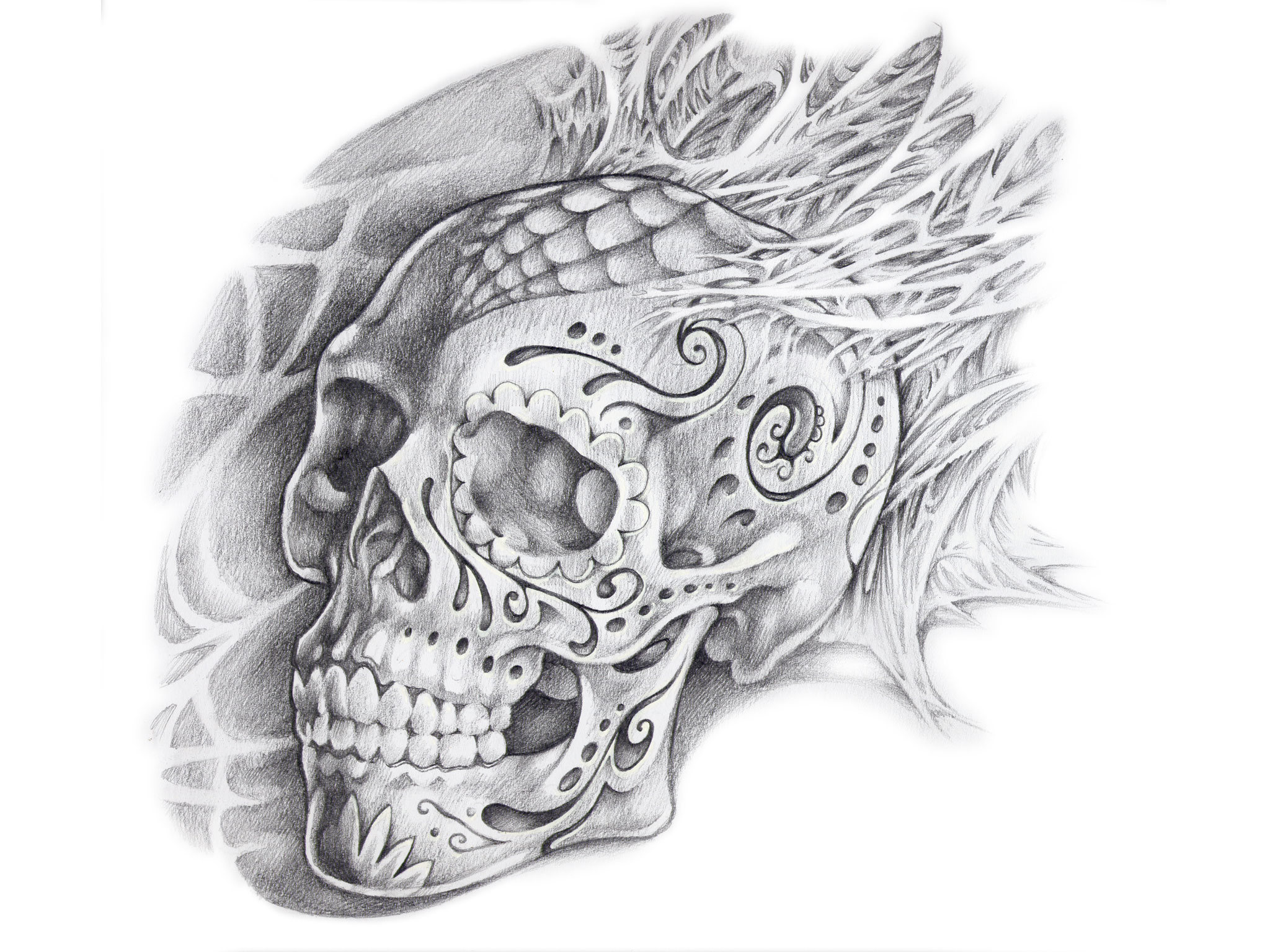 Lost Cause by Dave Sanchez Canvas Giclee Sugar Skull Tattoo Art Print -  Purple Leopard Boutique