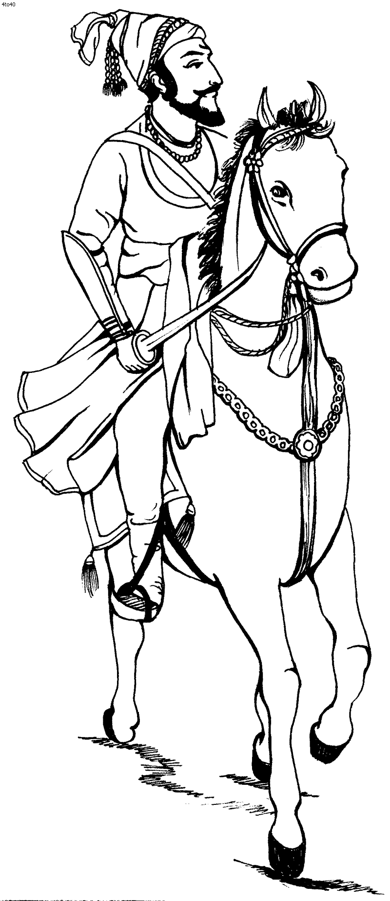 Pencil Sketch Of Shivaji Maharaj - Desi Painters