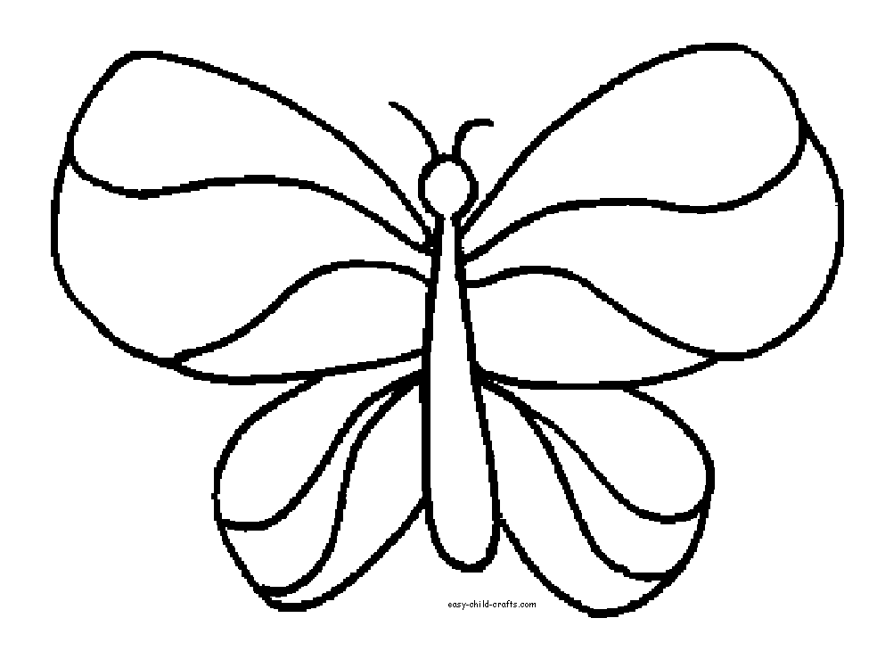Gambar Animals Simple Butterfly Coloring Pages 114 Clip Art Library ...