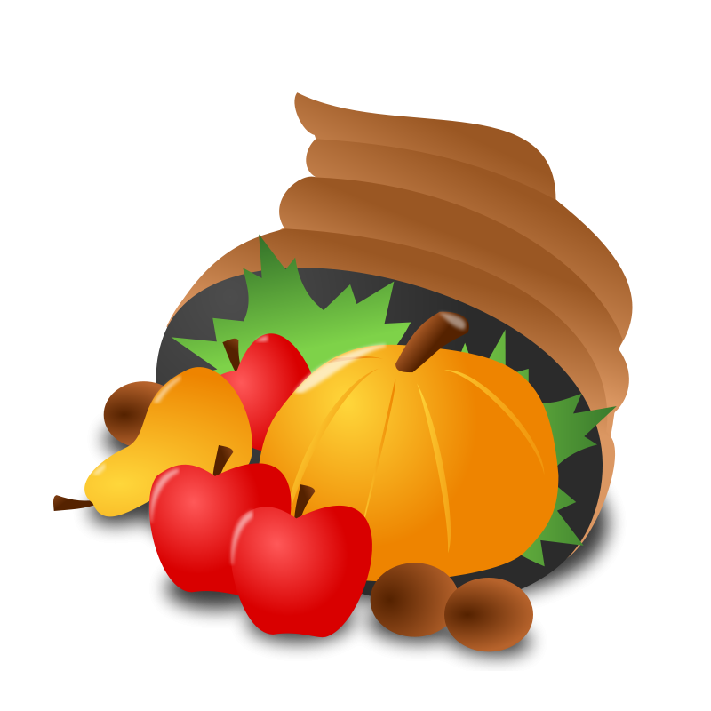 Thanksgiving Cornucopia Harvest Illustration - Festive Autumn Bounty