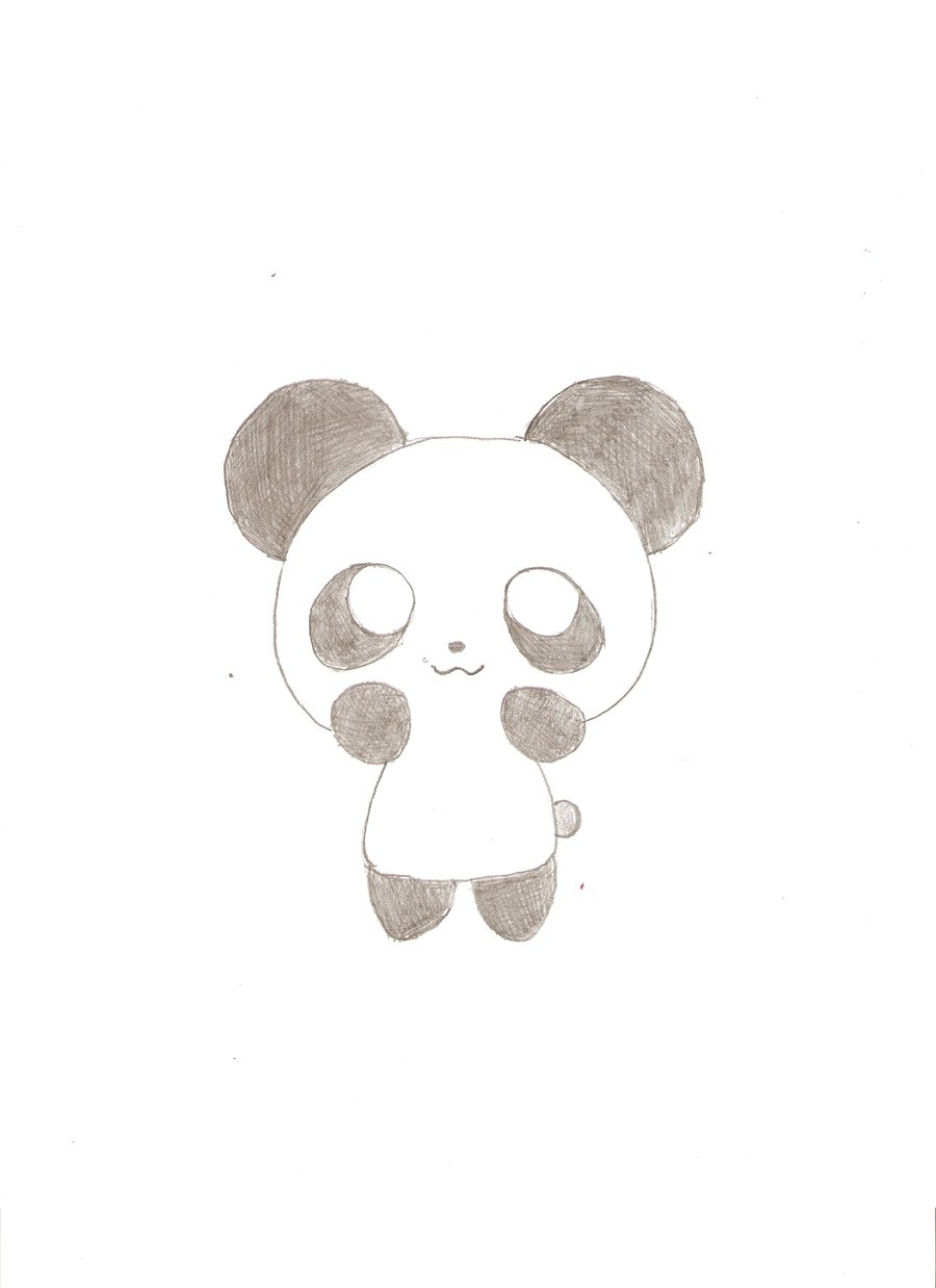 simple cute panda drawing - Clip Art Library