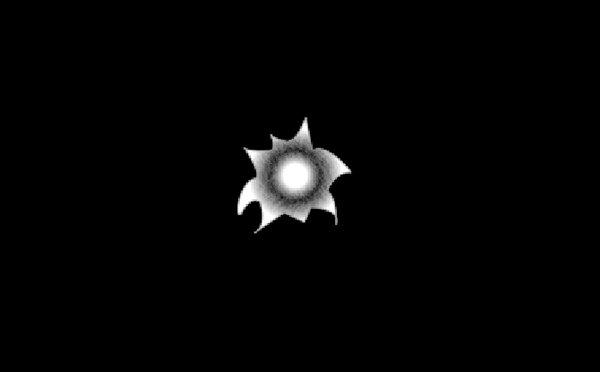 Abstract Starburst Graphic - High-Contrast Monochrome Design