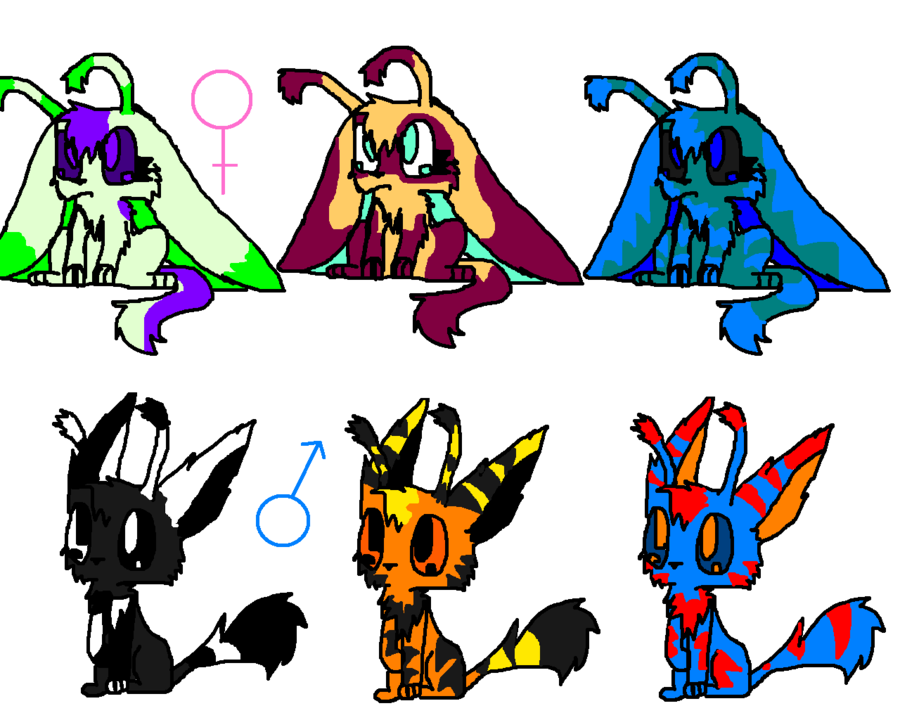 Gender-Specific Fantasy Fox Characters - Digital Art Gallery
