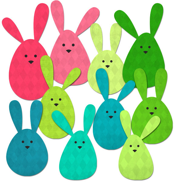 ten rabbits clip art - Clip Art Library