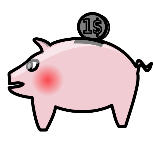 empty piggy bank clipart