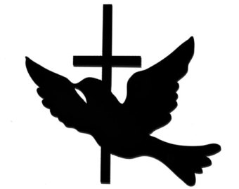 cross with dove silhouette - Clip Art Library