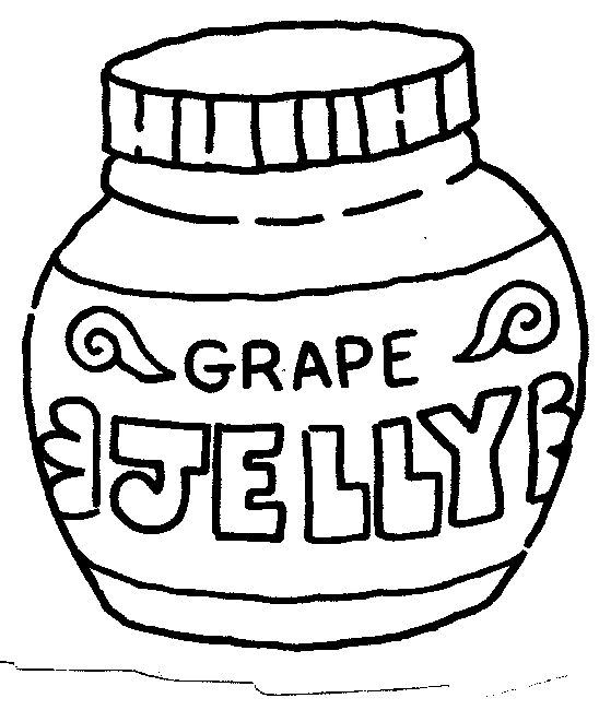 jelly clipart black and white