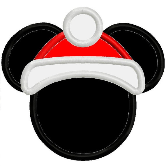 Festive Mickey Mouse Santa Hat Icon - Holiday Disney Design