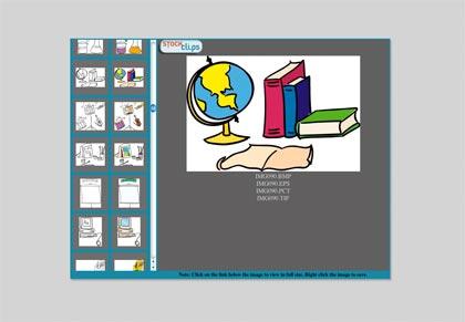Educational illustration showing a globe, stacked books, and a rolled scroll on a digital design interface.