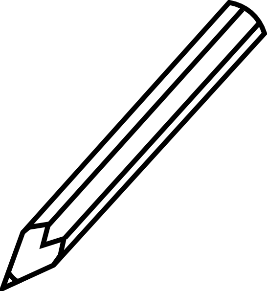Pencil Outline clip art - vector clip art online, royalty free 