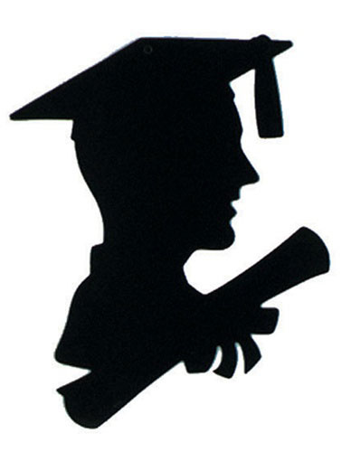 graduate silhouette free vector