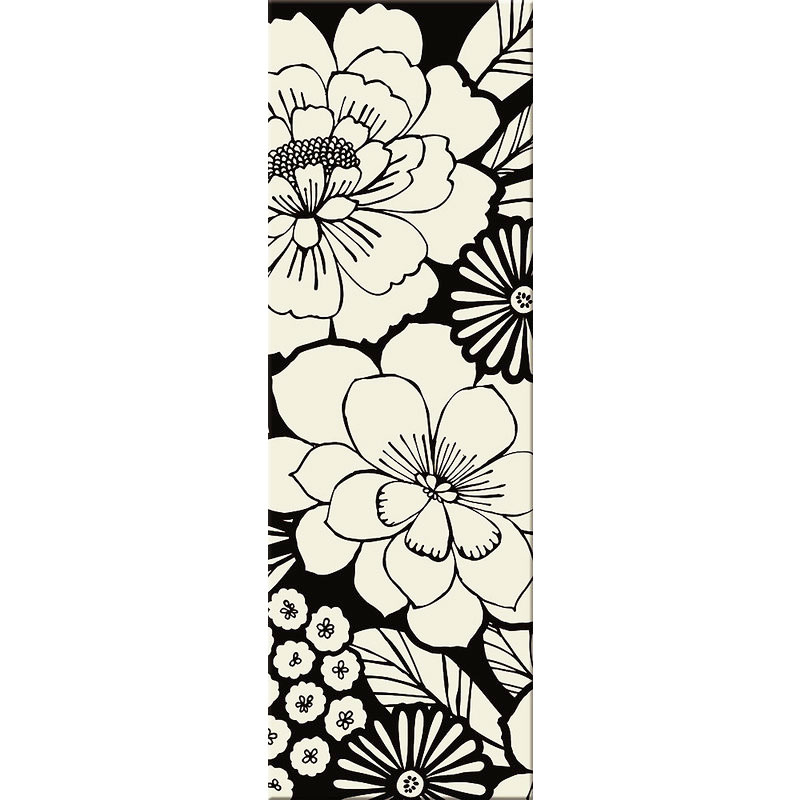 Bold Black-and-Cream Floral Pattern | Modern Botanical Design