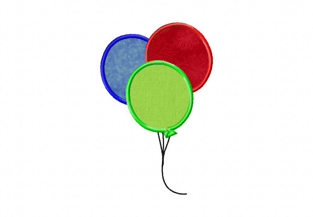 Free Balloons Machine Embroidery Includes BOTH Applique and Fill 