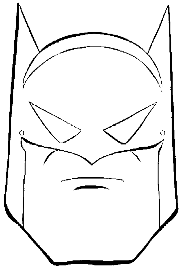 batman face color page - Clip Art Library