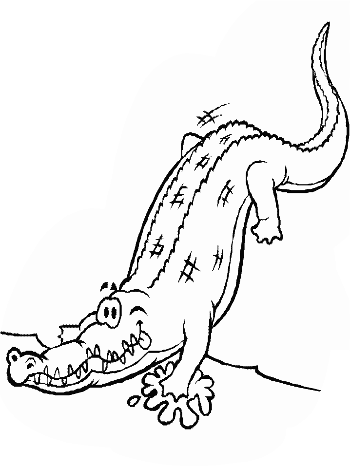 Fun Crocodile Coloring Page for Kids - Printable & Free