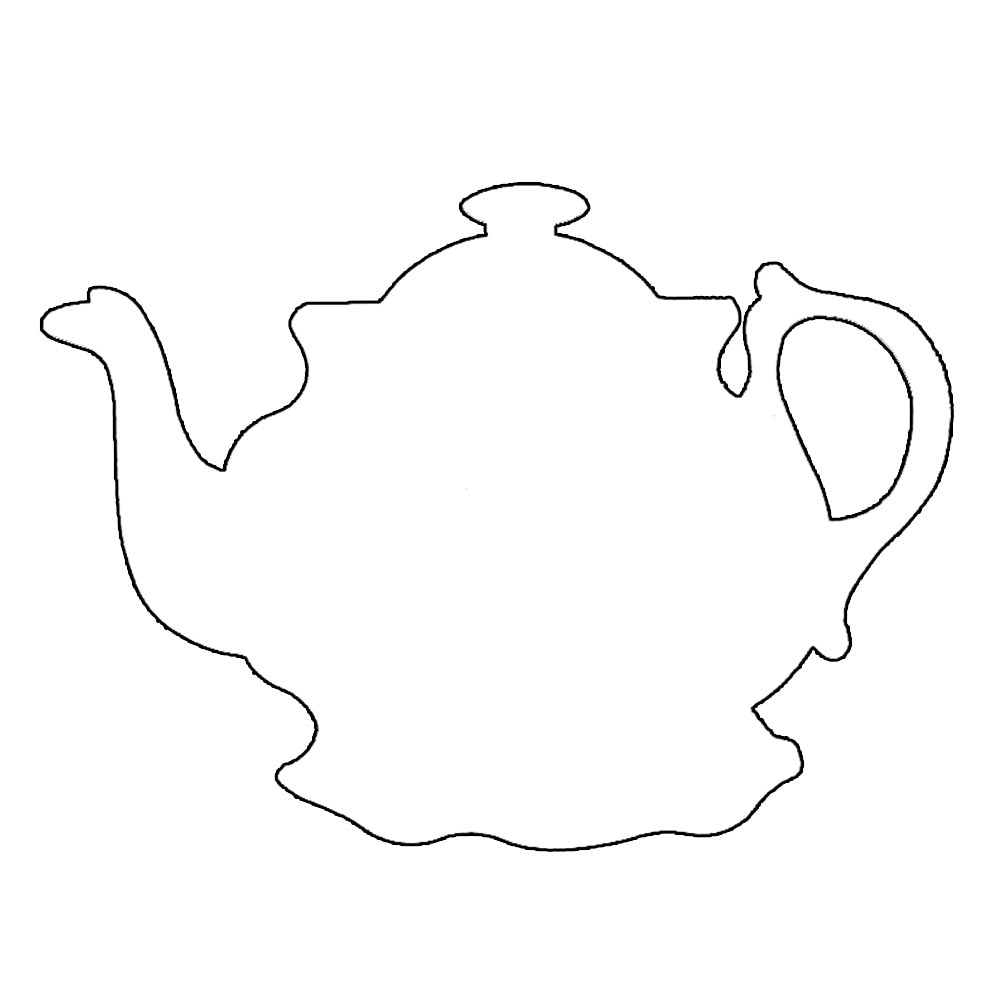 Teapot template Colouring Pages