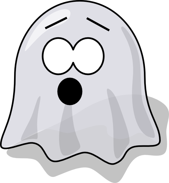 Scared Ghost clip art - vector clip art online, royalty free 