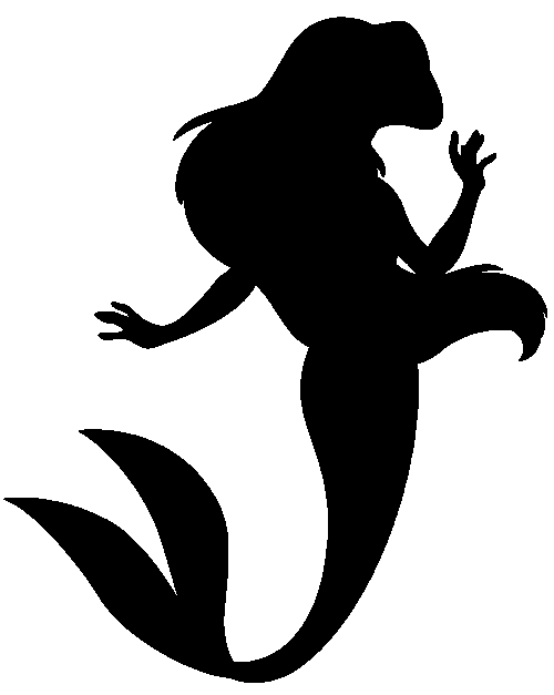 Group of: Disneys The Little Mermaid Ariel | Silhouettes 