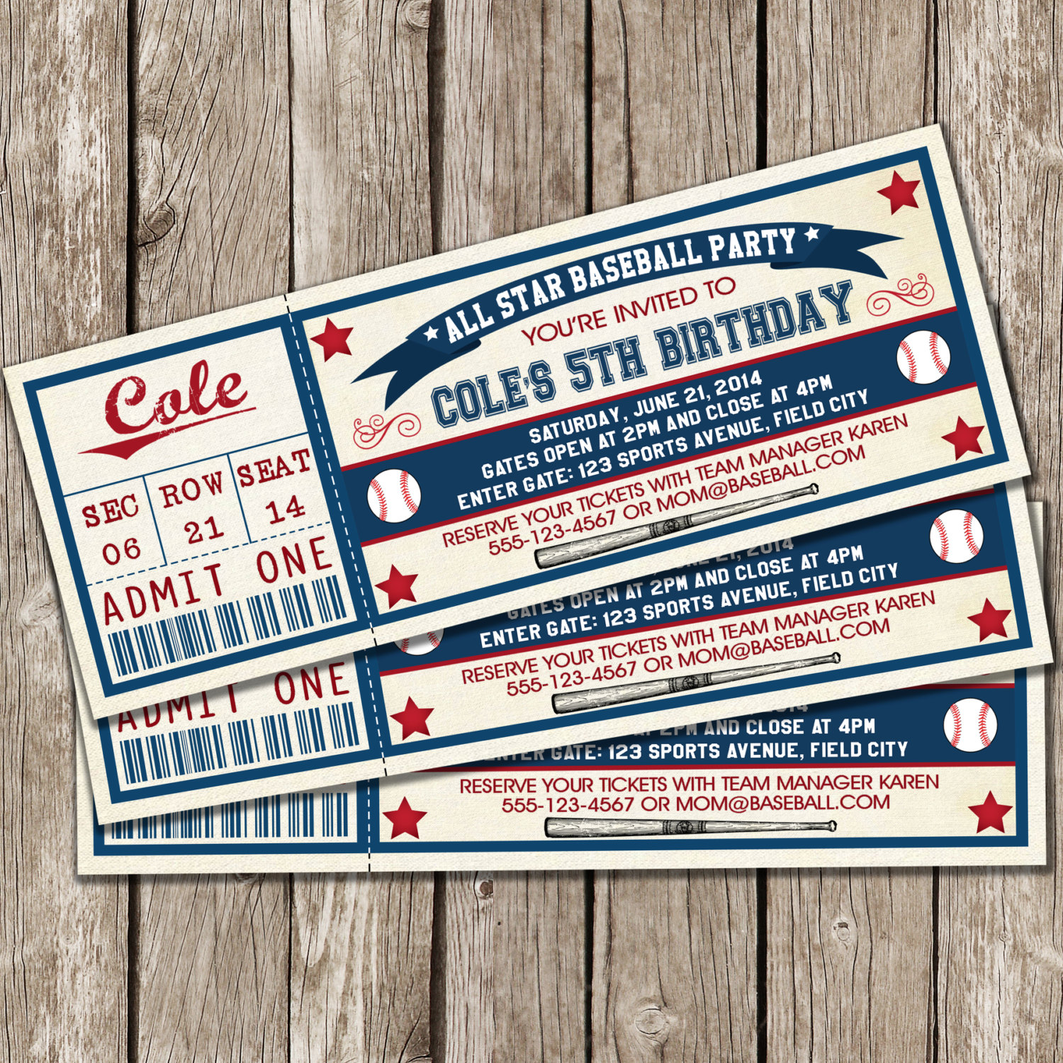 baseball party invitation ticket - Clip Art Library