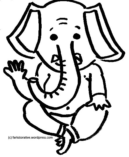 Clipart Mouse Ganesh - Line Drawing Simple Ganesh - Free Transparent PNG  Clipart Images Download