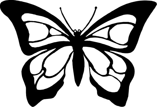Black And White Butterfly Clip Art Clipart - Free Clipart