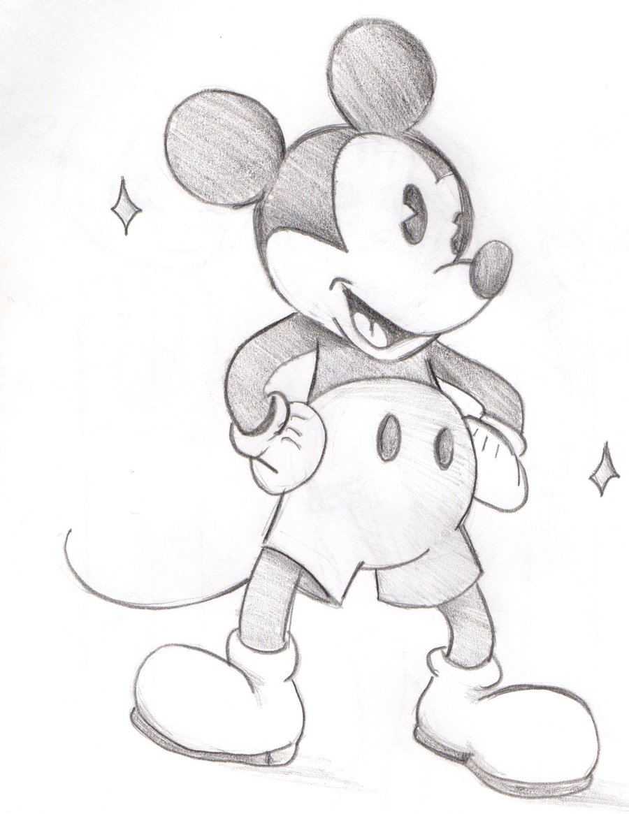 How to Draw an Easy Mickey Mouse Face - Really Easy Drawing Tutorial