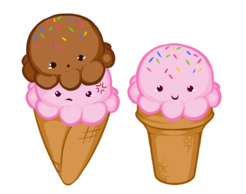 Group of: cute cartoon ice cream | We Heart It