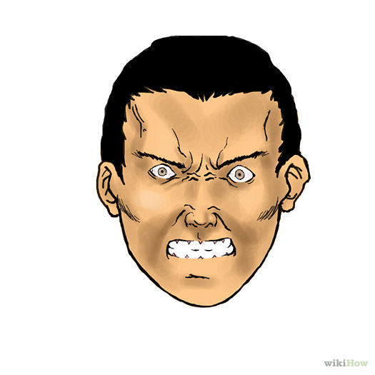Angry cartoon face Stock Vector Image  Art  Alamy