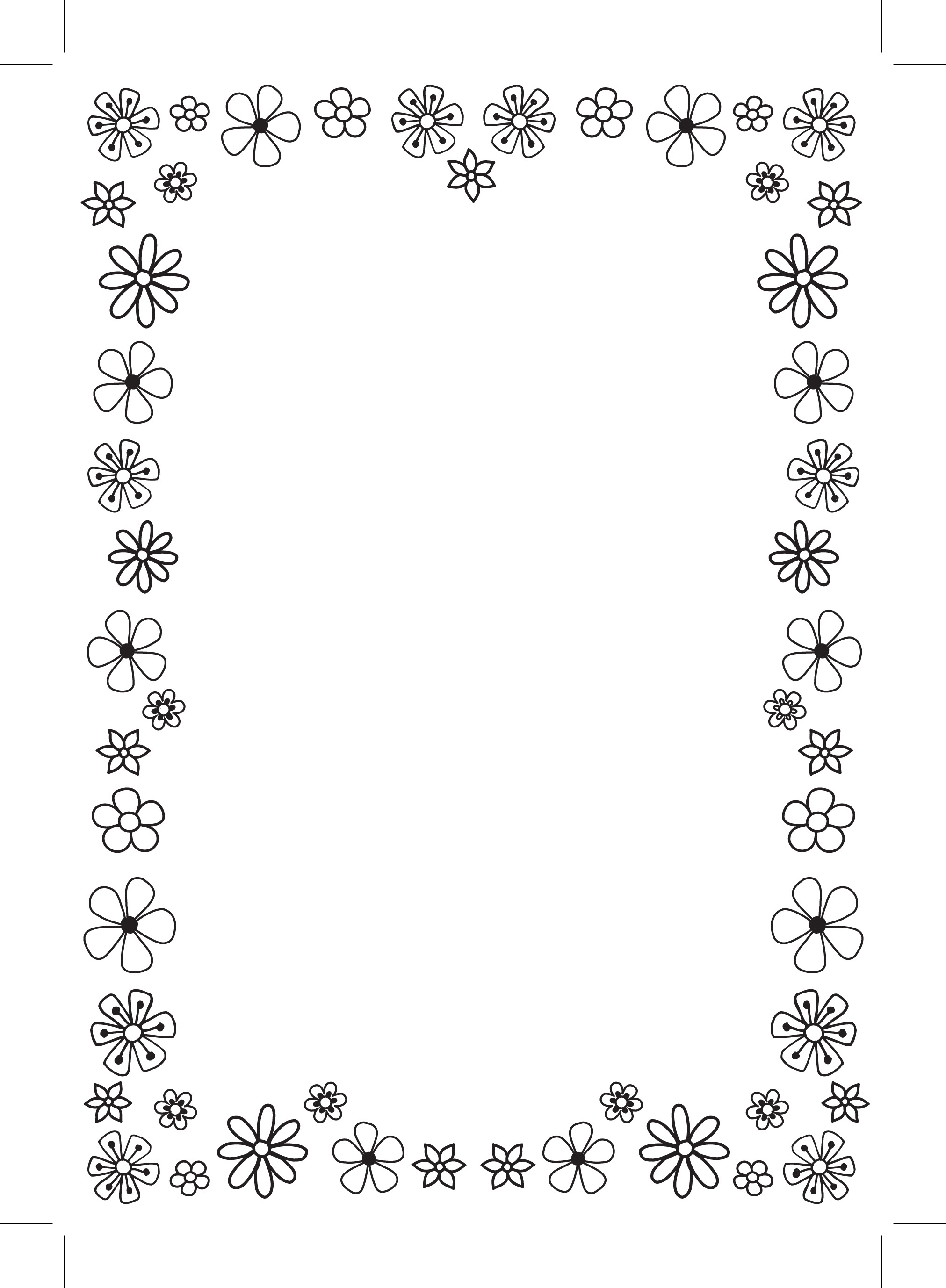 Free Simple Flower Border Designs For A4 Paper Download Free Simple