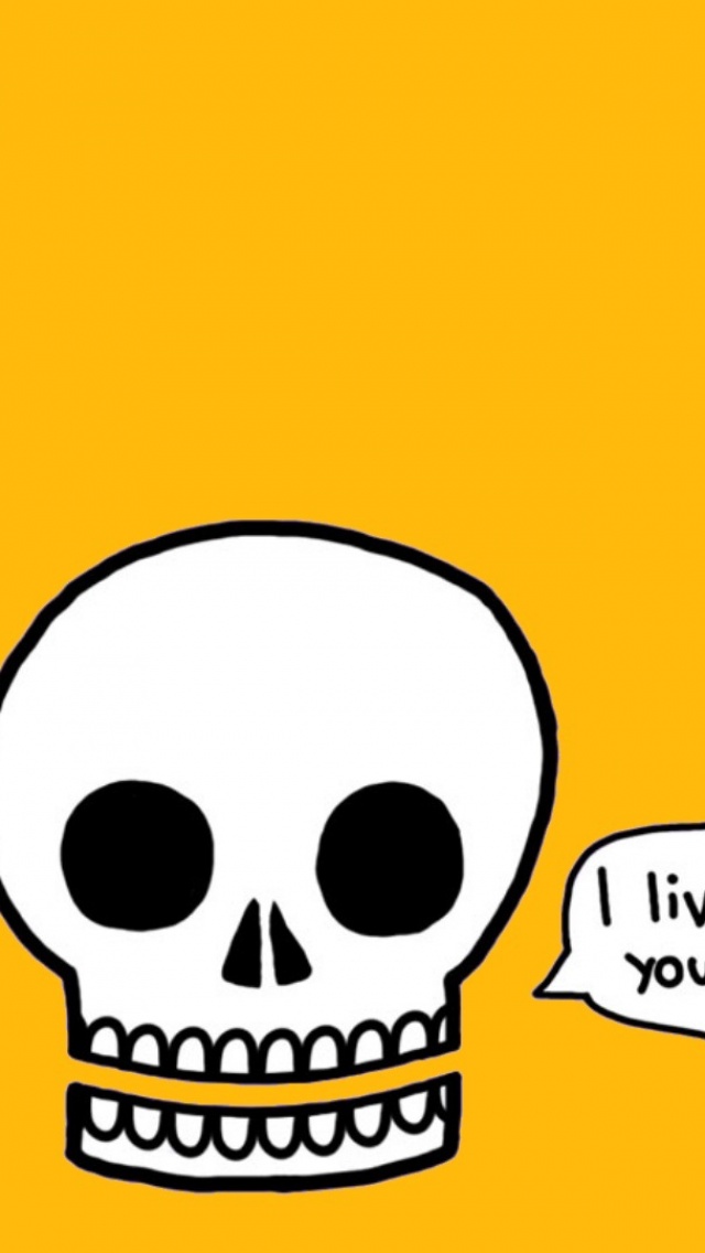 Funny Skull iPhone 5 Wallpaper