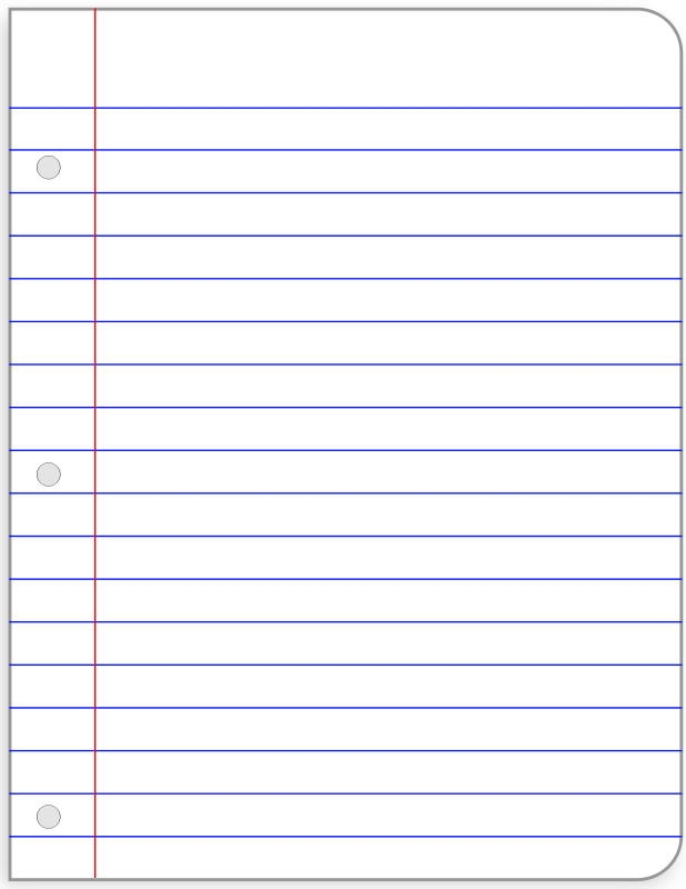 Lined Paper Clipart