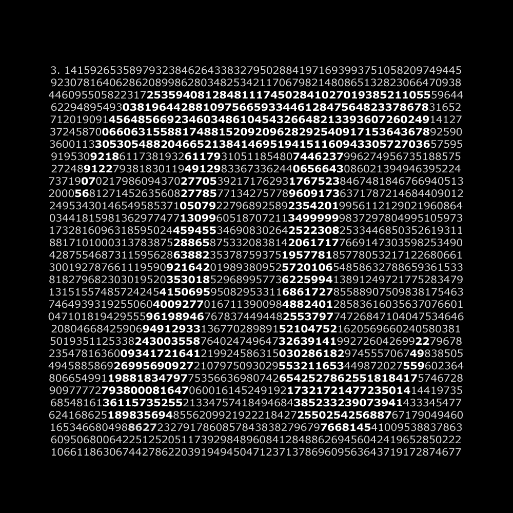 All The Numbers Of Pi Clip Art Library