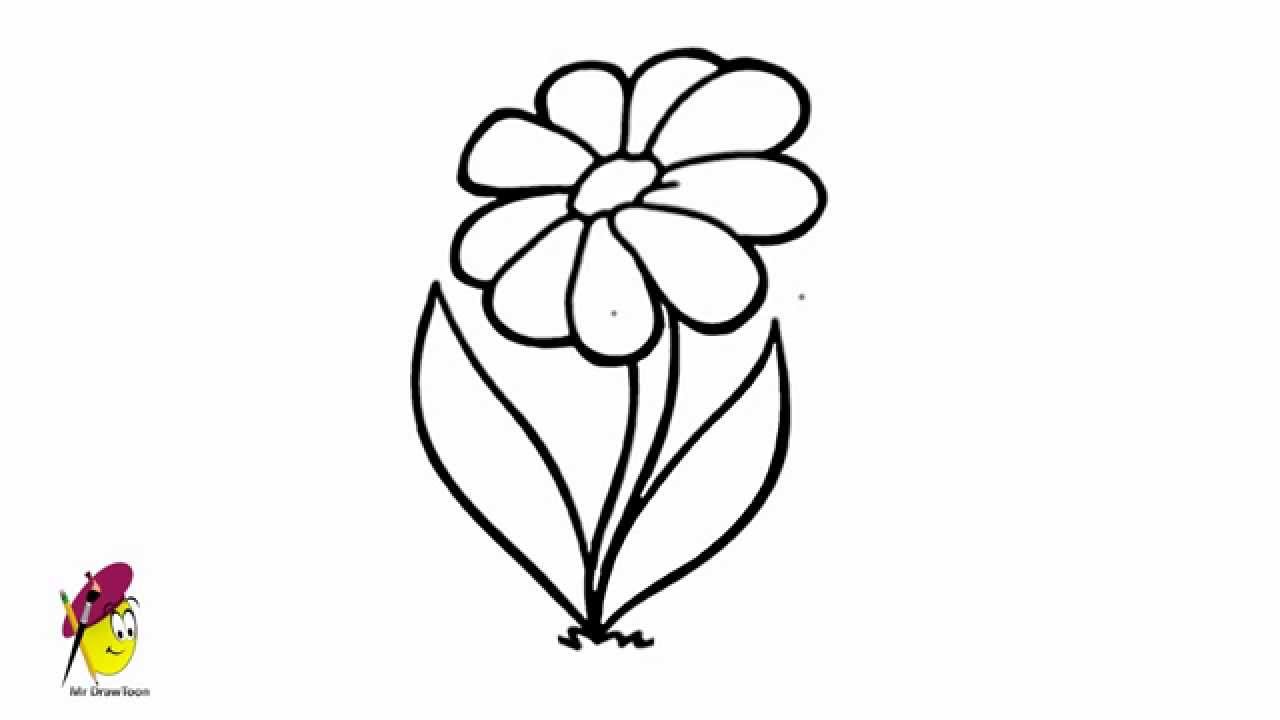 Easy Flowers Drawings Step By Step - ClipArt Best