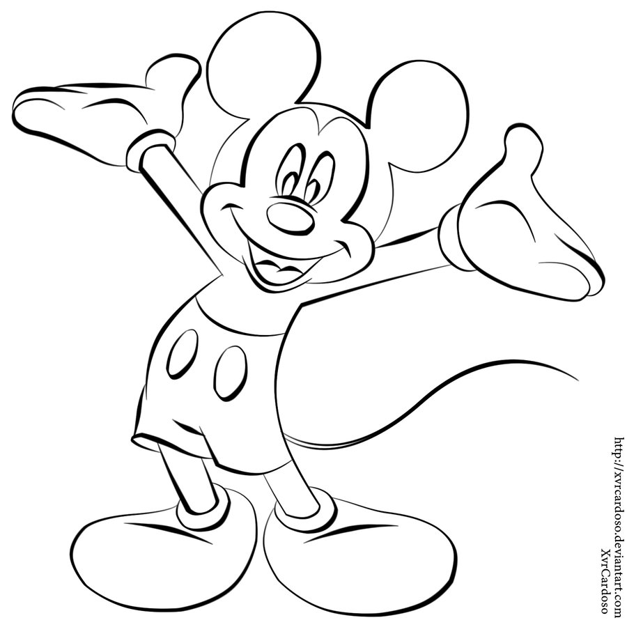 How to Draw an Easy Mickey Mouse Face - Really Easy Drawing Tutorial