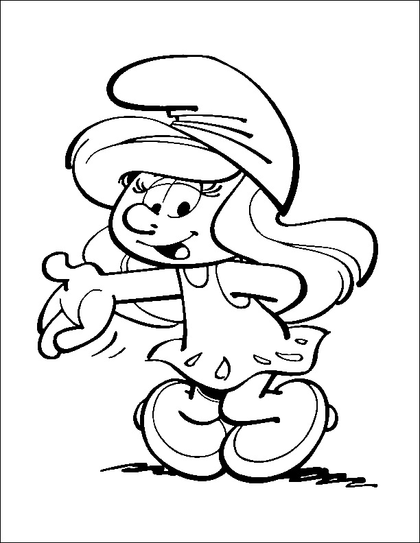 smurfs cartoon black and white - Clip Art Library