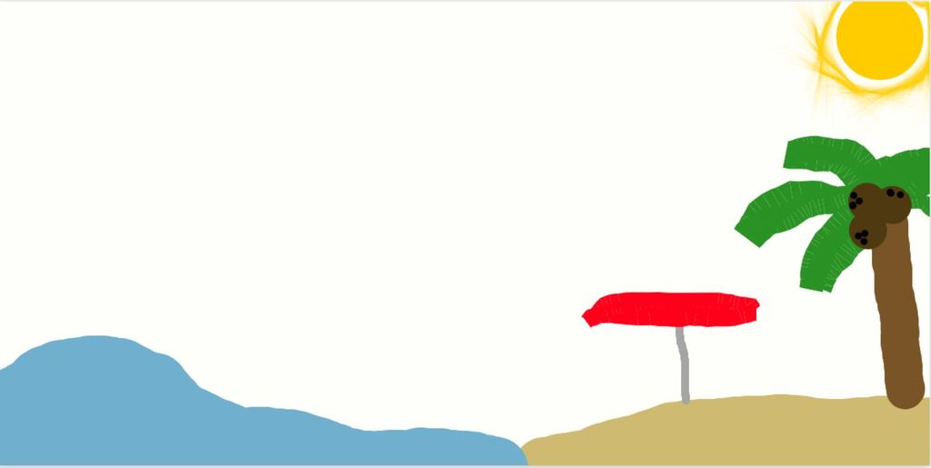 Tropical Beach Illustration - Relaxing Summer Scene for Websites