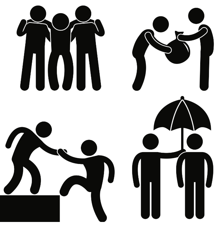 clipart of people helping people