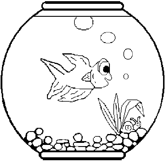 Coloring Page Of Fishbowl