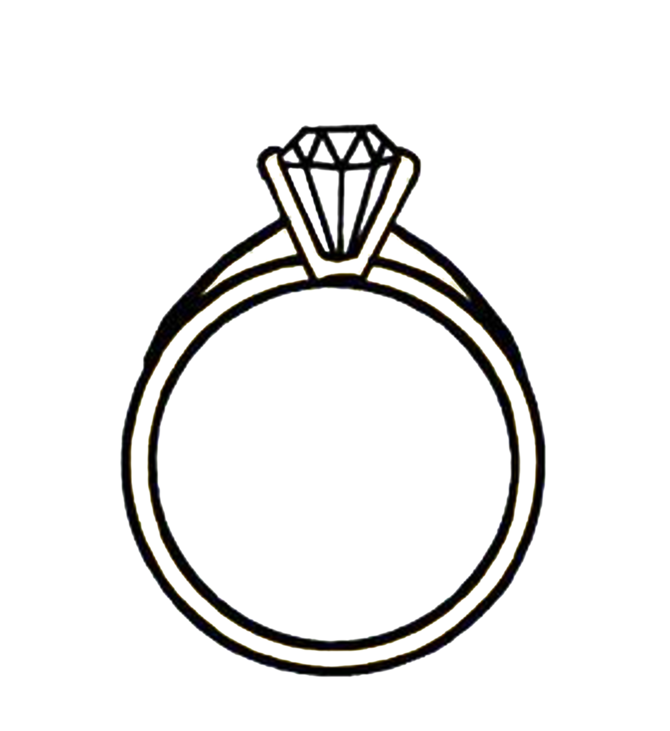 Free Diamond Ring Clip Art Black And White, Download Free Diamond Ring ...