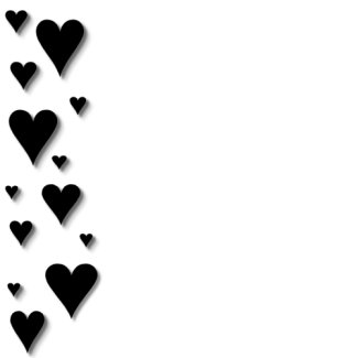 white background with hearts - Clip Art Library