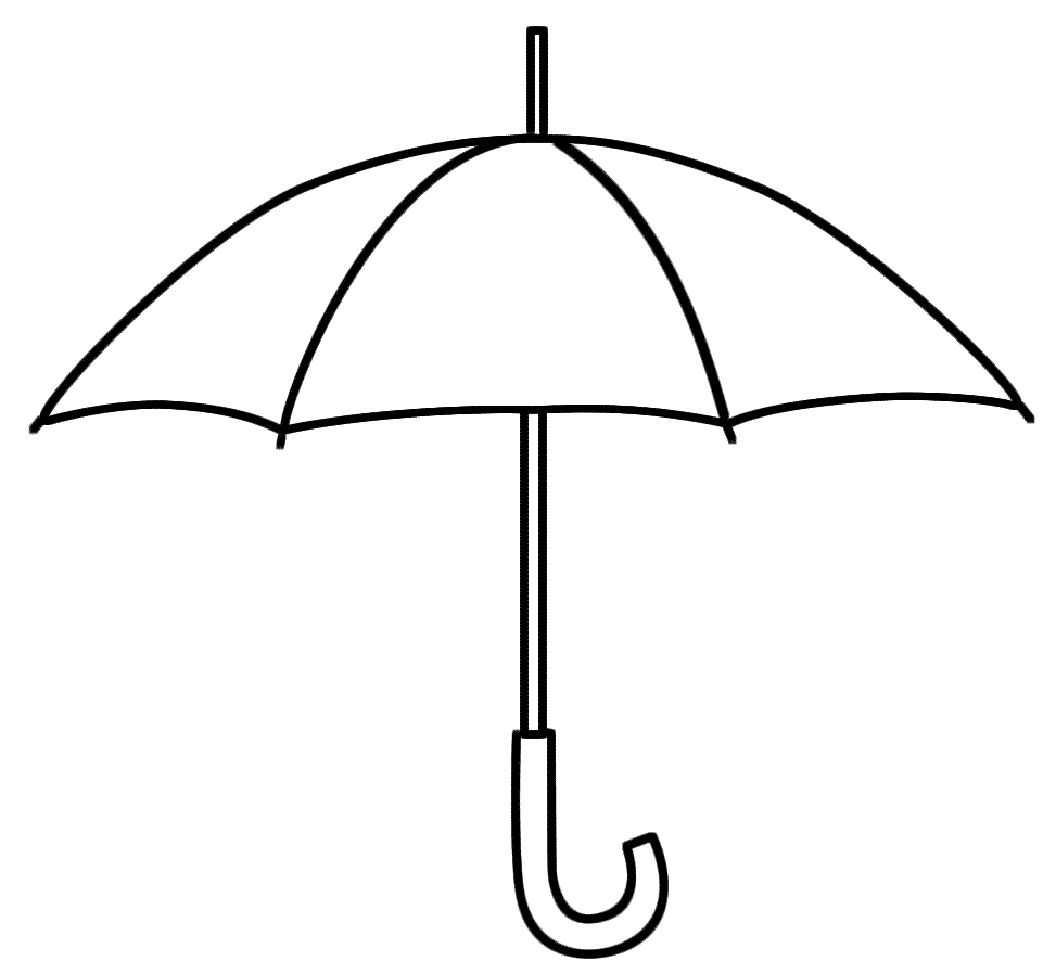 Umbrella Outline Printable - Printable Word Searches