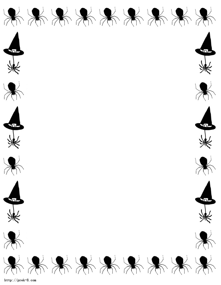 Halloween Paper Border - Clip Art Library