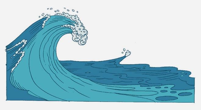 Cartoon Ocean Waves | little like this gentle crashing wave 