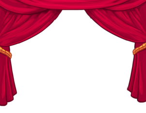 white stage curtains lights - Clip Art Library